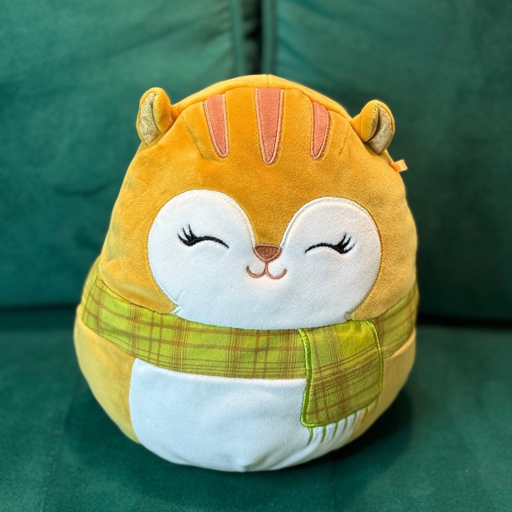 Squishmallows Chipmunk Plush Stuffed Animal with Scarf - Soft‎ and Cuddly